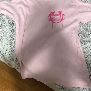 pink graphic tee